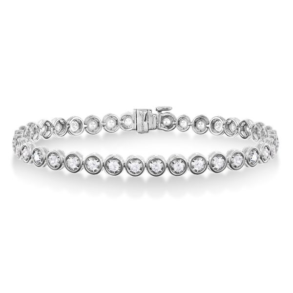 Bezel-Set Diamond Star Tennis Bracelet (2.00 ctw)