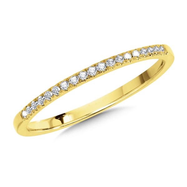 10K Yellow Gold Diamond Stackable Band