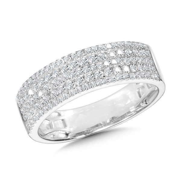 5-Row Pave-Set & Channel-Set Diamond Anniversary Band (1/2 ctw)