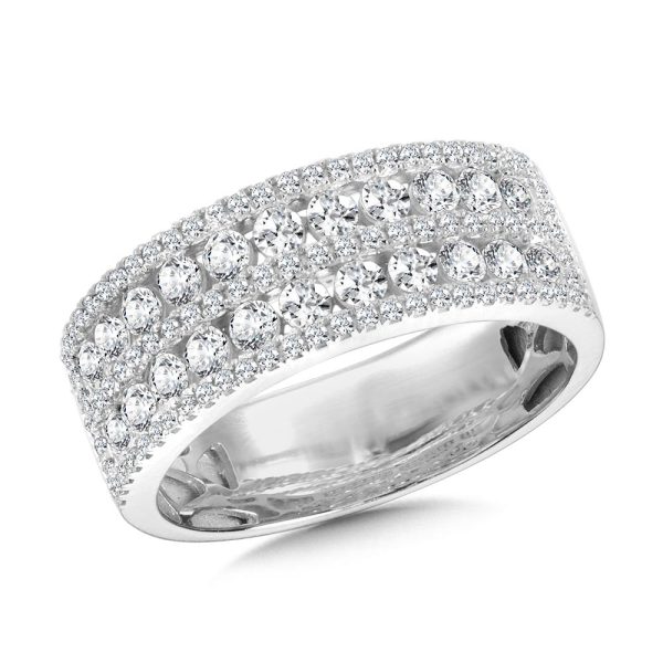 5-Row Pave-Set & Channel-Set Diamond Anniversary Band (1.00 ctw)