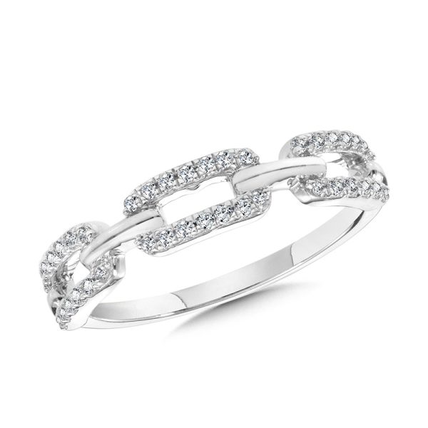 Triple-Loop Link-n-Love Diamond Paperclip Ring