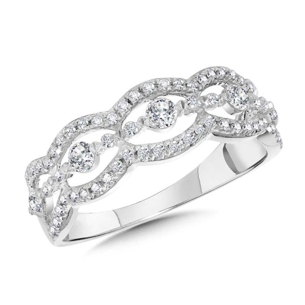 Scalloped Diamond Anniversary Band