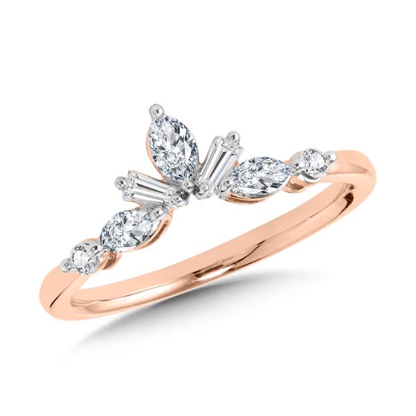 Marquise & Baguette Diamond Chevron Band