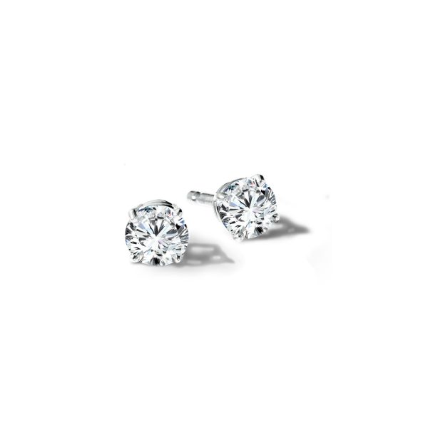 Natural Diamond Solitaire Stud Earrings (1/4 ctw)