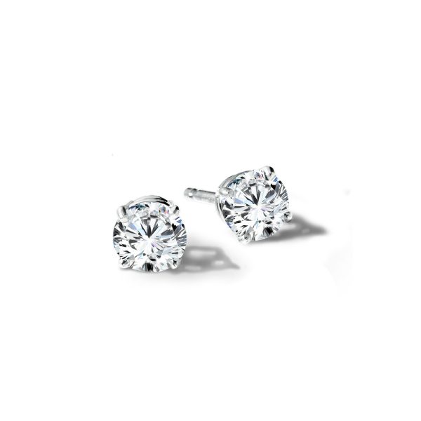 Natural Diamond Solitaire Stud Earrings (1/2 ctw)