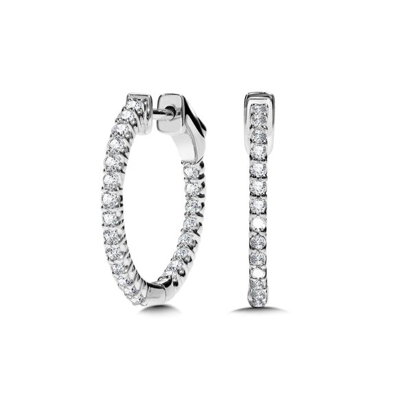 Round In-Out Diamond Hoop Earrings (1/2 ctw)