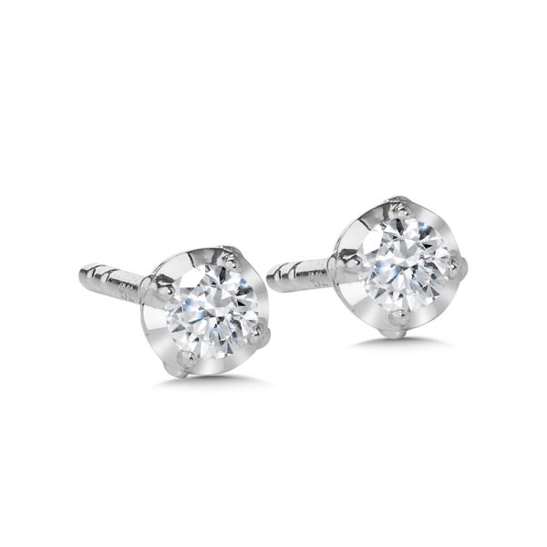 Special Natural Diamond Solitaire Stud Earrings (1/10 ctw)