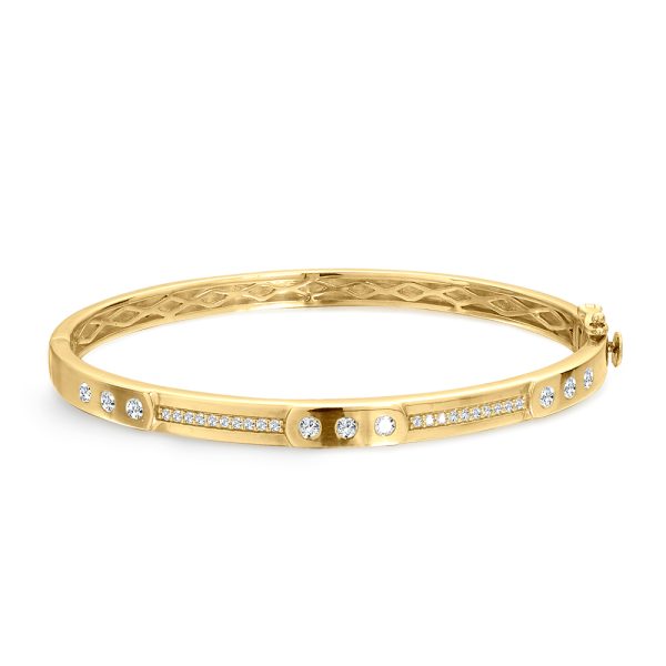 Half Flush Diamond Bangle