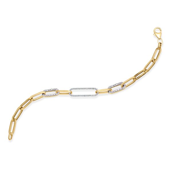 Triple Flat Diamond Loop Link-n-Love Bracelet