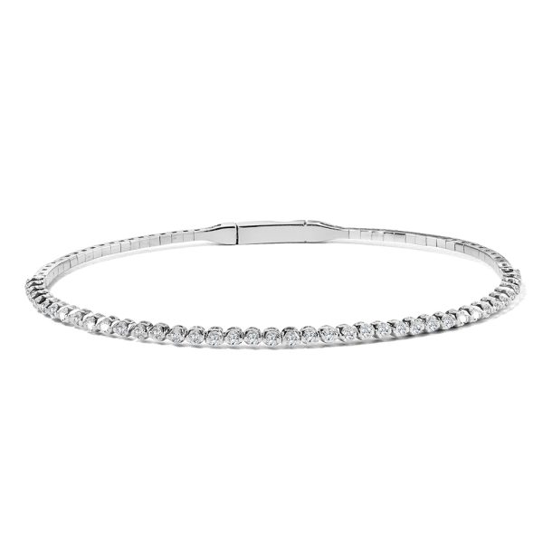 Scalloped Diamond Flexi Bangle