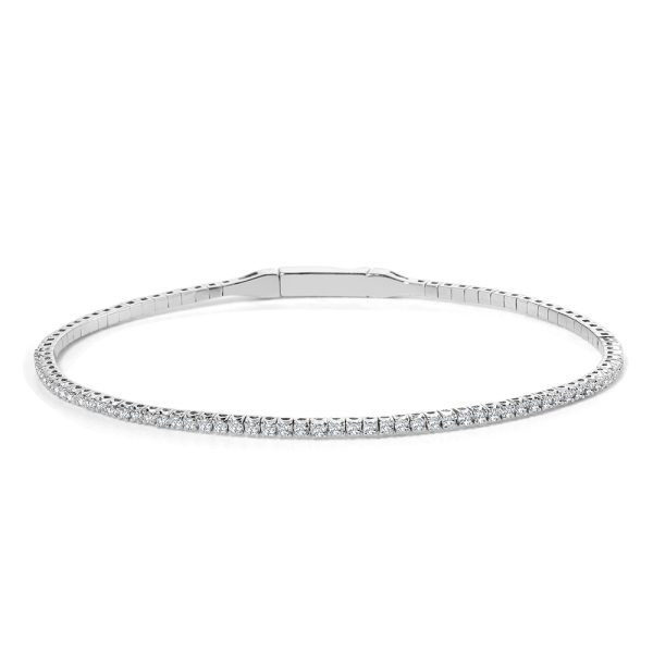 Prong-Set Diamond Flexi Bangle