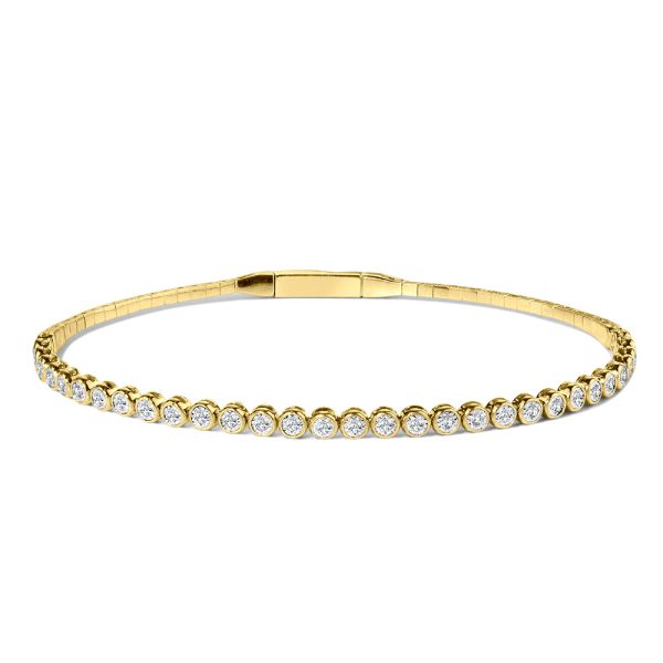 Bezel-Set Diamond Flexi Bangle