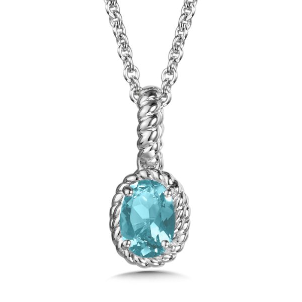 Sterling Silver Aquamarine Pendant