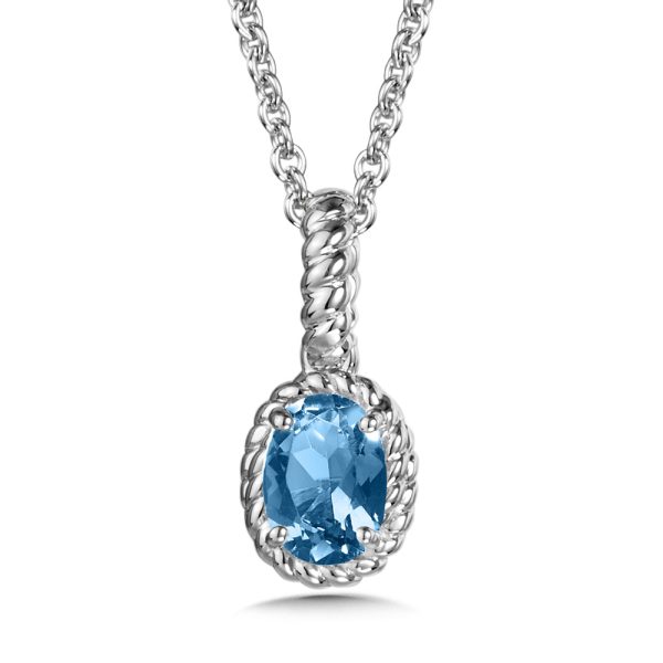 Sterling Silver Blue Topaz Pendant