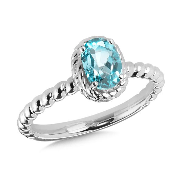 Sterling Silver Aquamarine Ring