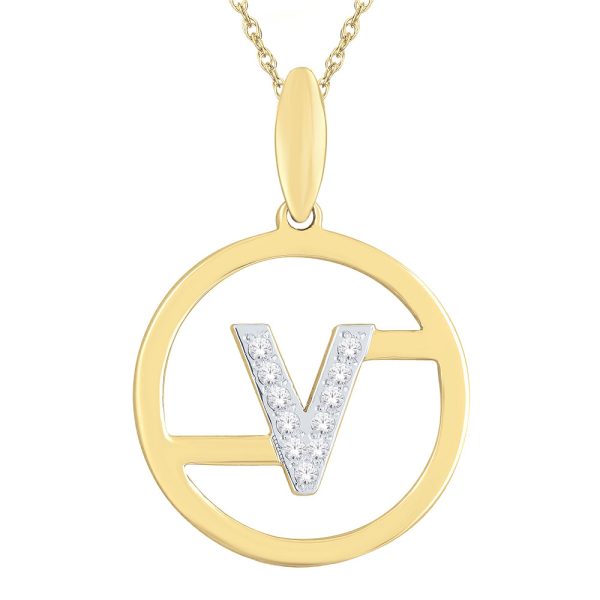 You - An Initials Collection Diamond Pendant (V)