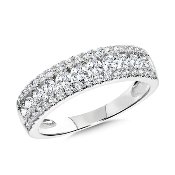 Three-Row Channel-Set Diamond Anniversary Band (3/4 ctw)