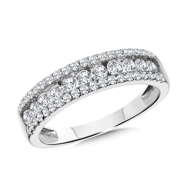 Three-Row Channel-Set Diamond Anniversary Band (1.00 ctw)