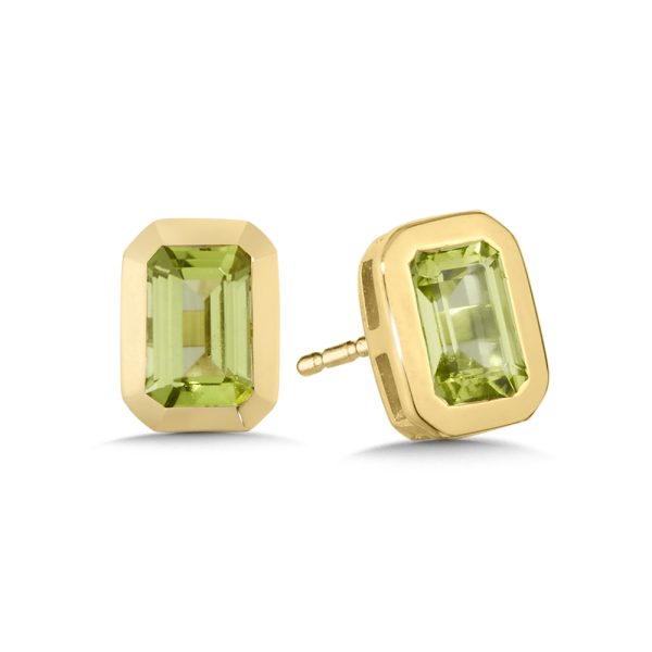 Gold & Diamond Peridot Earrings