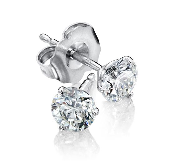 14K Diamond Solitaire Studs