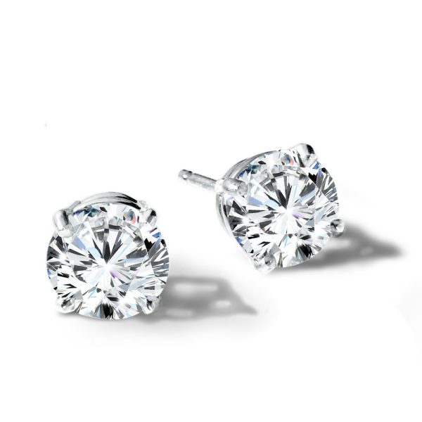 14K Lab-Created Diamond Solitaire Studs