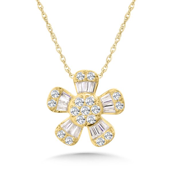 14KT Yellow Gold Diamond Pendant